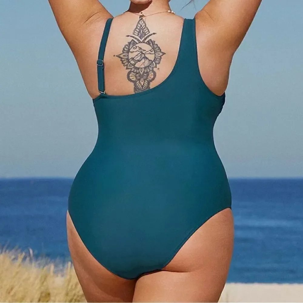 Cupshe Dreamscapes Mesh One-Piece 0X (XL) black